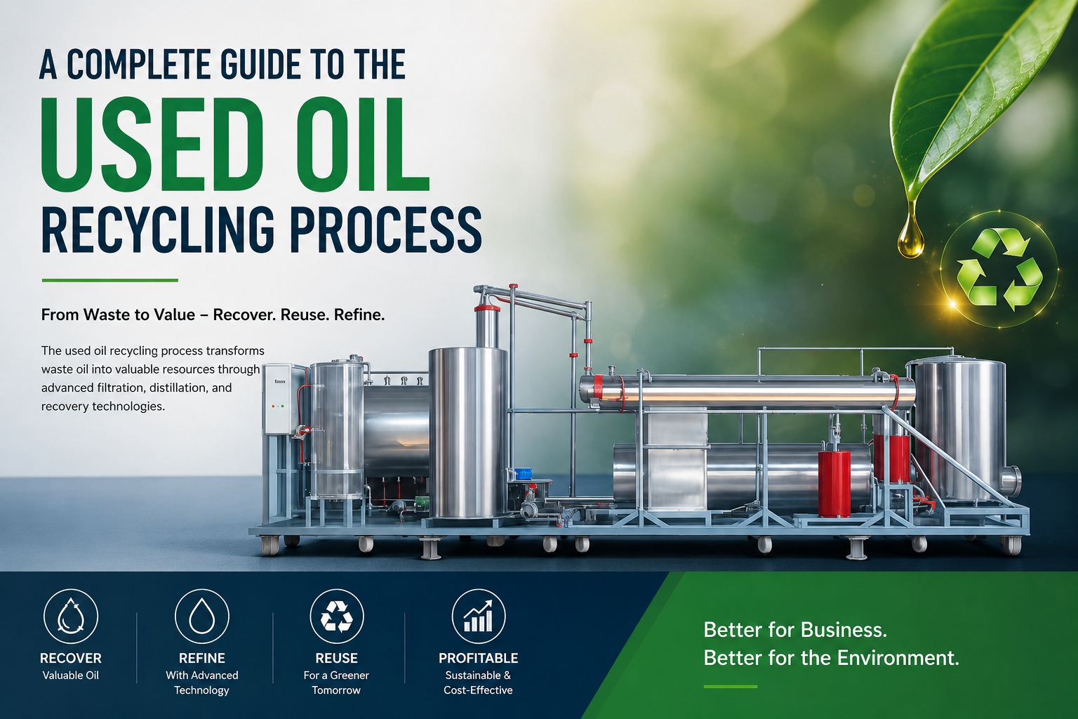 Used Oil Recycling Process: A Complete Guide to Waste Oil Recovery 1 Used Oil Recycling Process