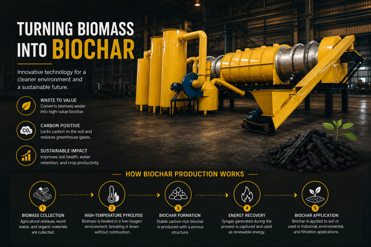 Biochar Production Technology: How Modern Systems Turn Biomass Into Value 2 Biochar Production Technology