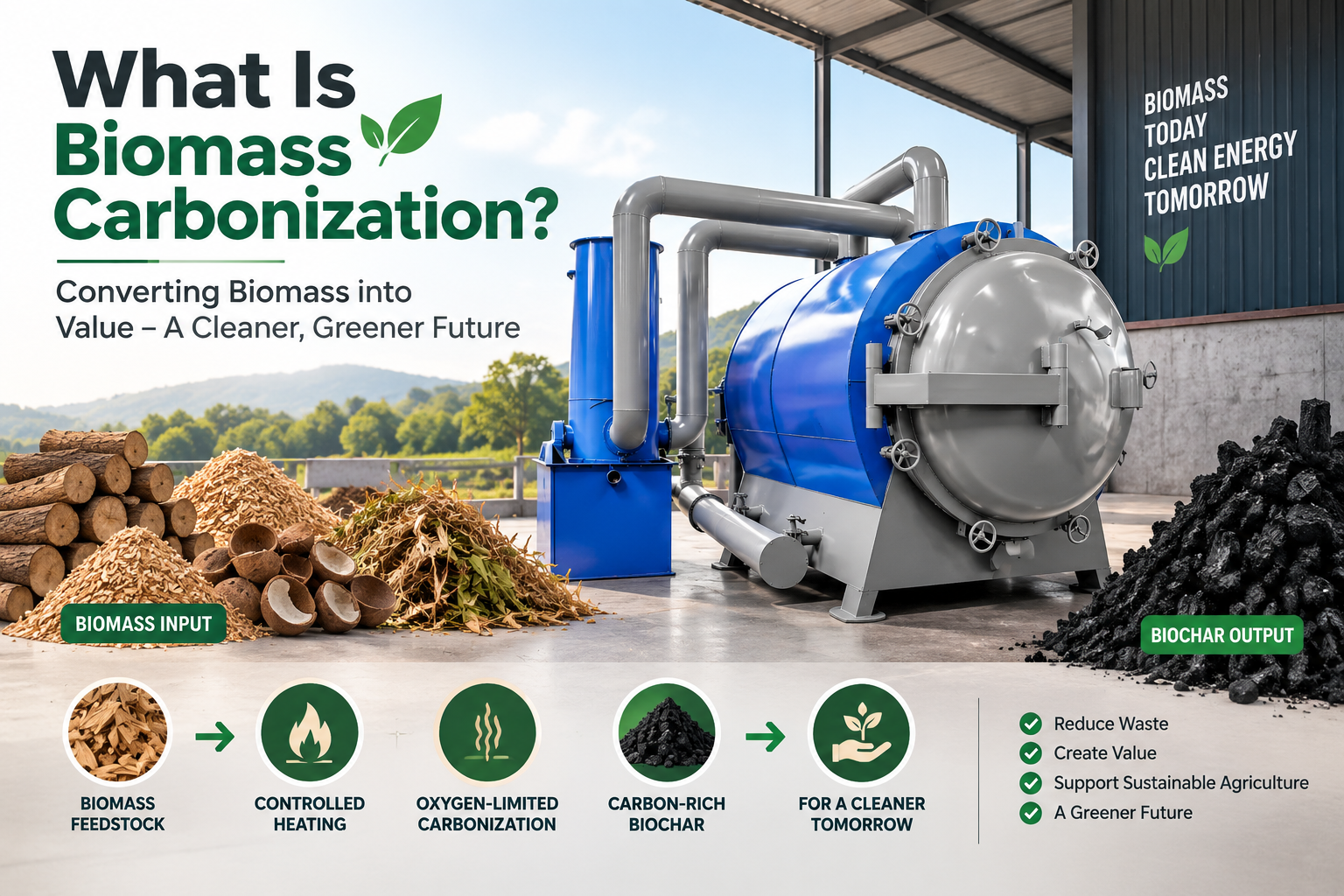 What Is Biomass Carbonization? | Turning Biomass Into Valuable Biochar 2 What Is Biomass Carbonization