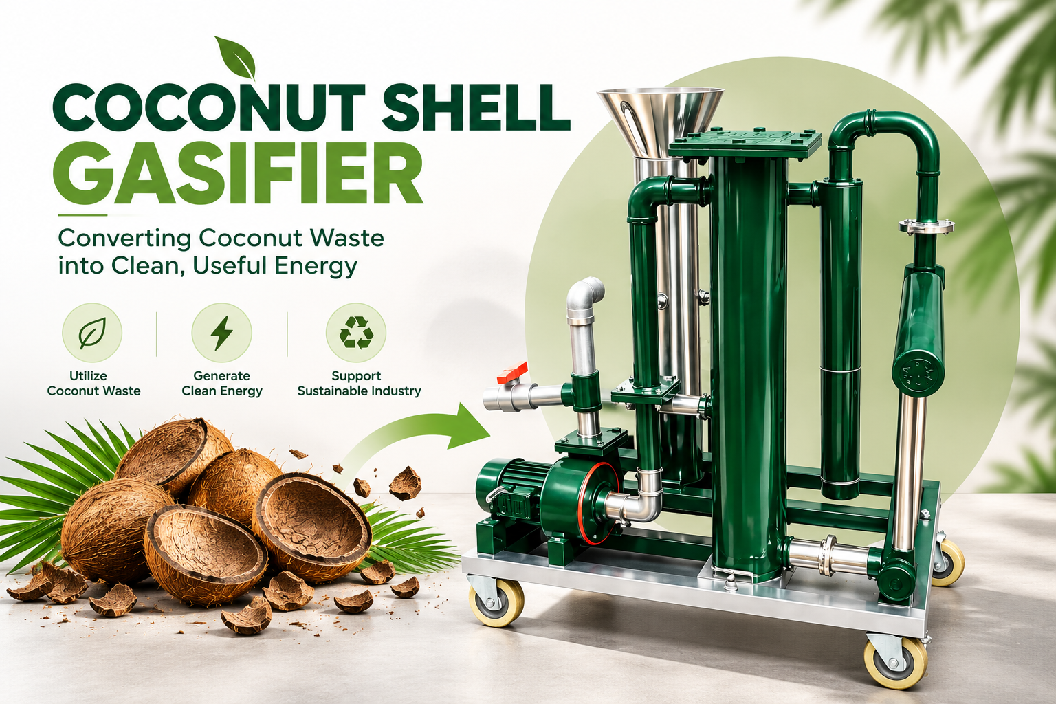 Coconut Shell Gasifier Clean Energy Conversion