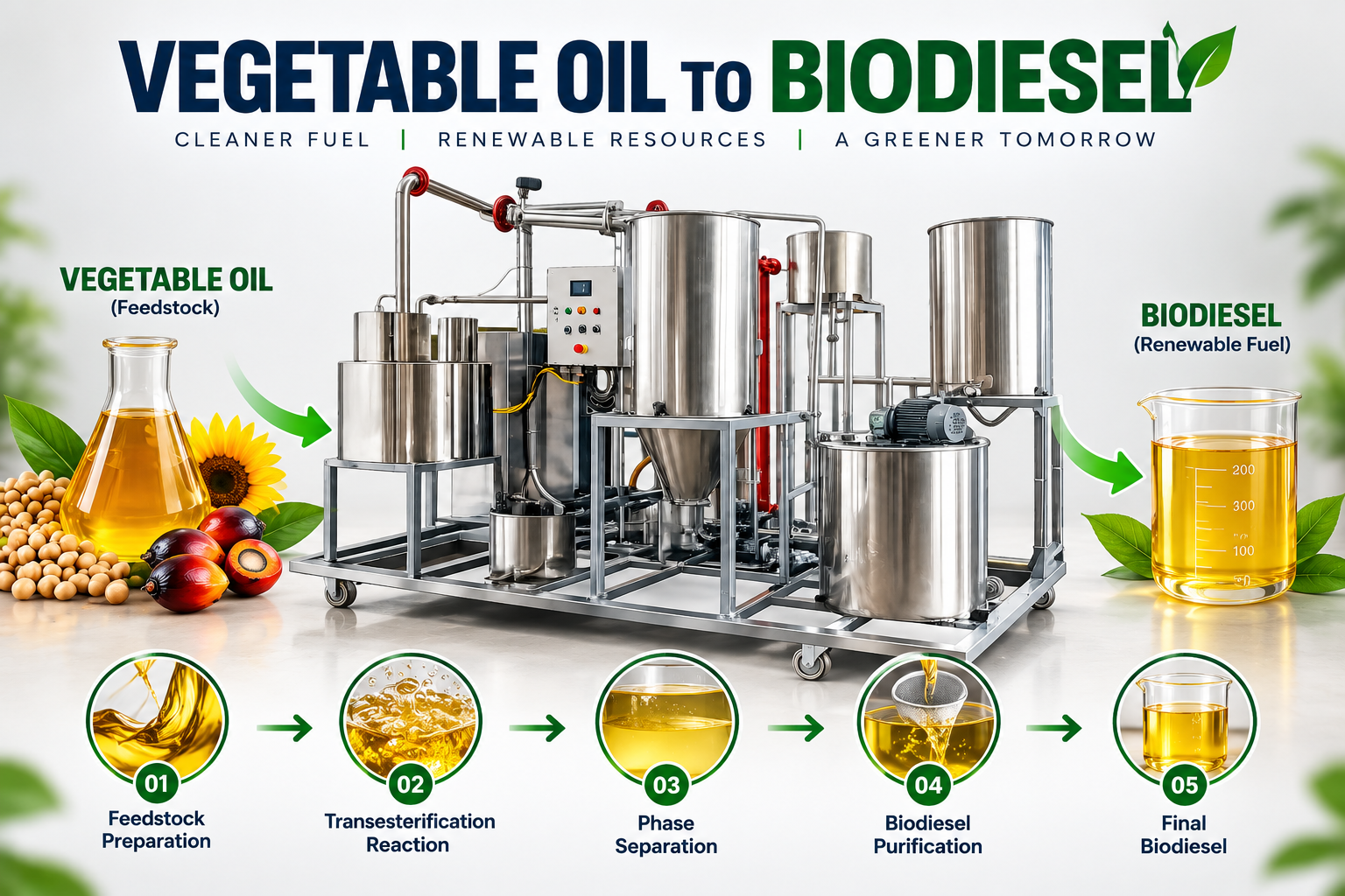 Vegetable Oil to Biodiesel: Unlock Cleaner Fuel from Vegetable Oil 1 Vegetable Oil to Biodiesel